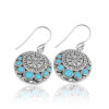 Handcrafted Turquoise Dangle Earrings in 925 Sterling Silver – Elegant & Lightweight