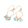 Dual Tone Floral Drop Earrings – 925 Sterling Silver with Gold Plating