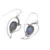 925 Silver Heart Drop Earrings – Dual Finish Charm