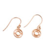925 Rose Gold Circle Earrings for Women – Sterling Silver Minimalist Drops by Meadows