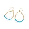 925 Silver Yellow Gold Turquoise Teardrop Earrings – Meadows
