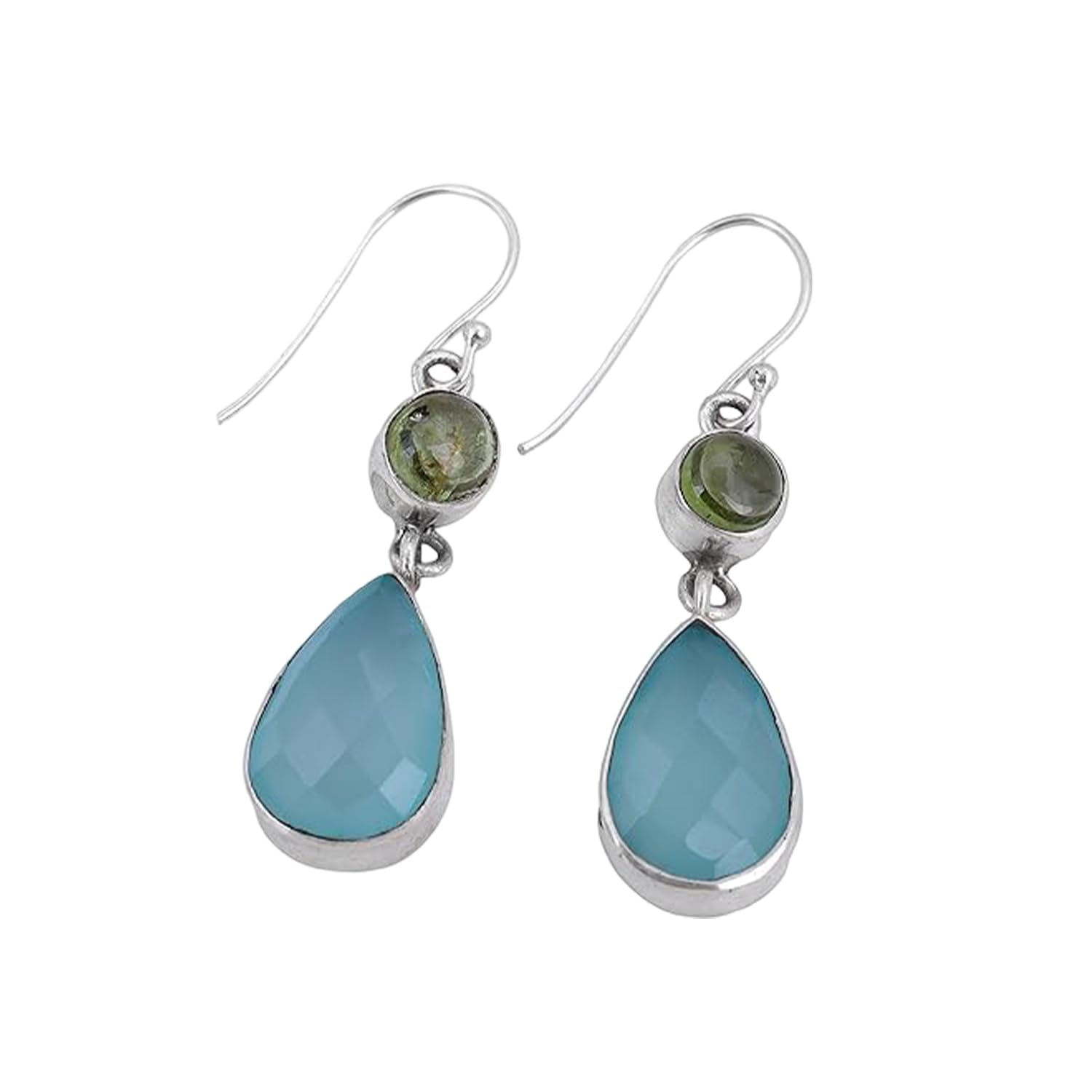 Chalcedony & Peridot Earring