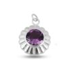 Faceted Round Amethyst Pendant
