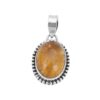 Natural Citrine Oval Shape Pendant