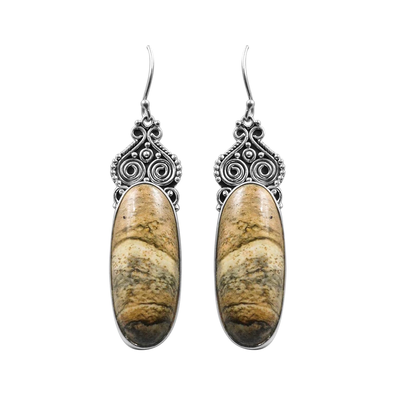 Picture Jasper Earring