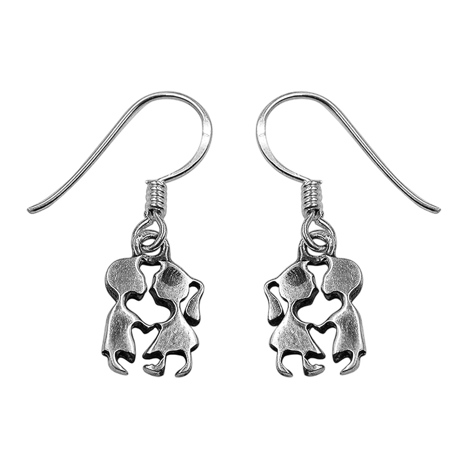 Kissing Silver Earring