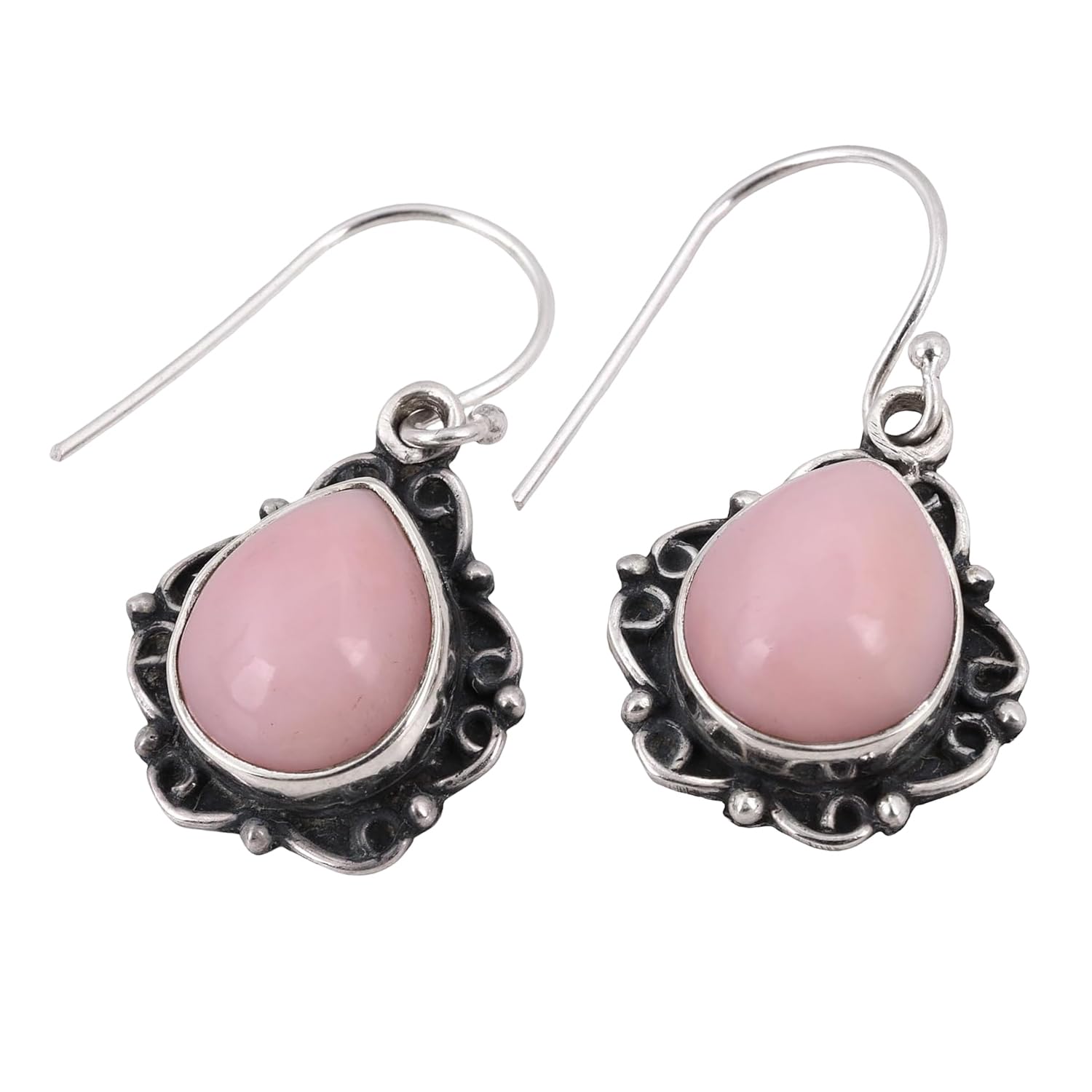 Natural Pink Opal Earring