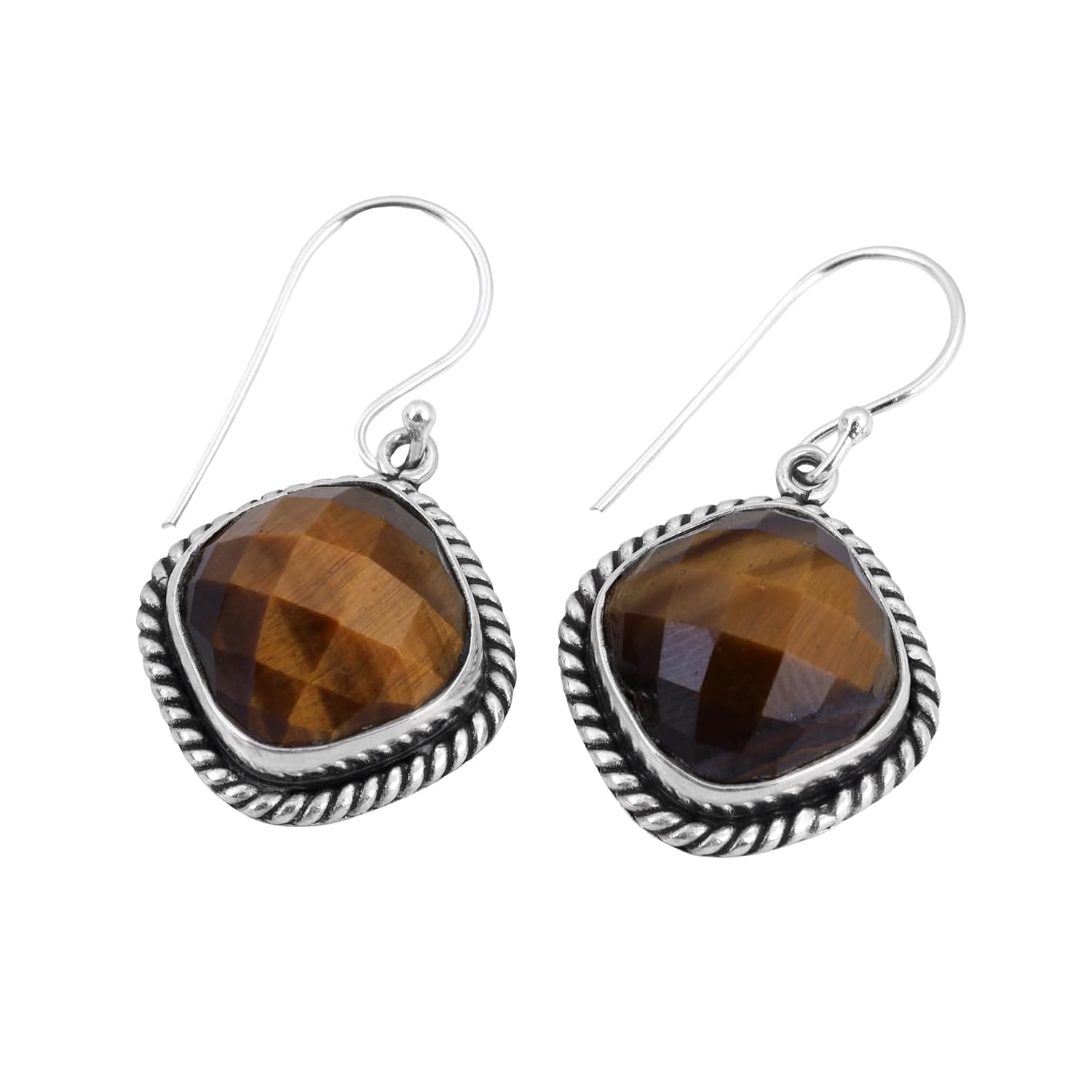 Natural Tiger Eye Earring