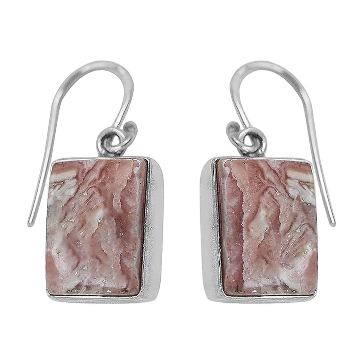 Pink Rhodochrosite Earring