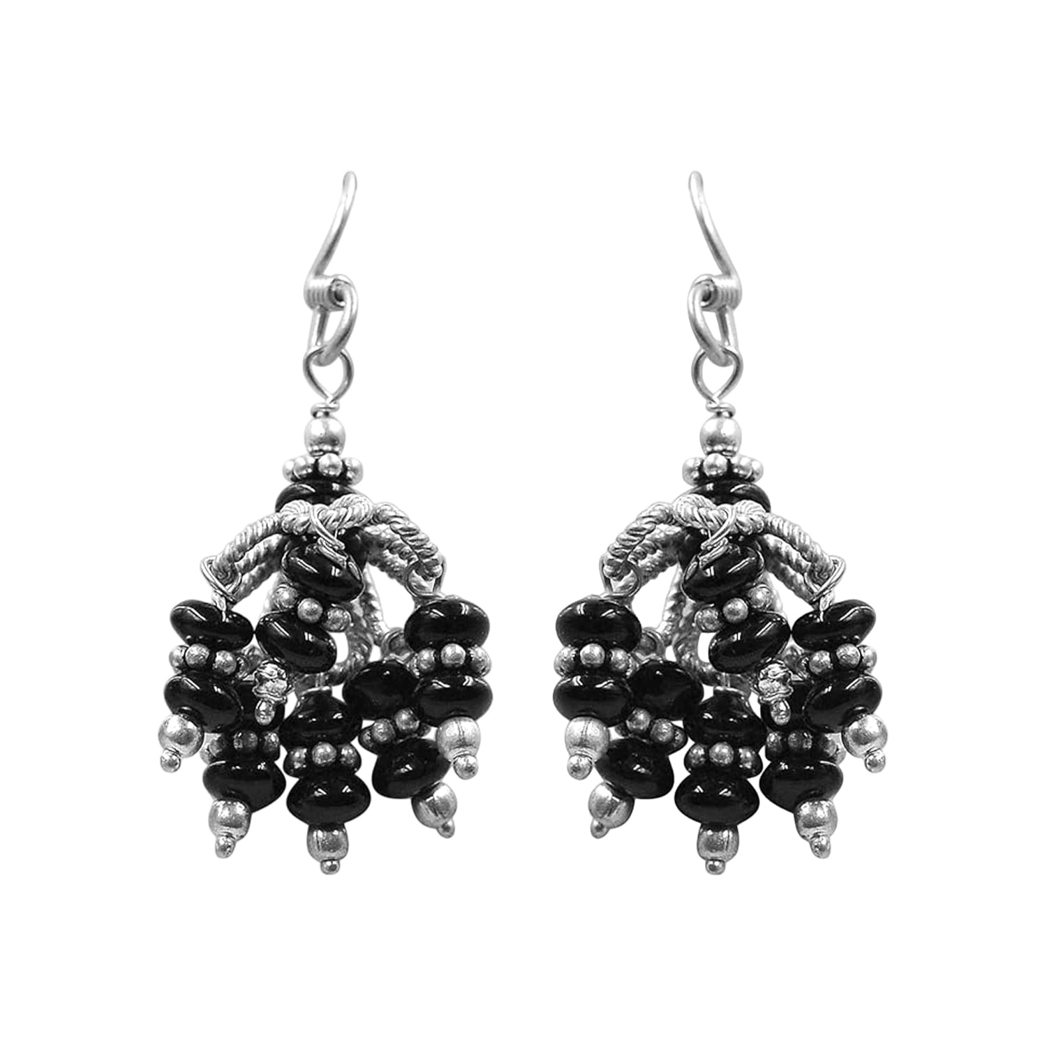 Black Onyx Beads Earring