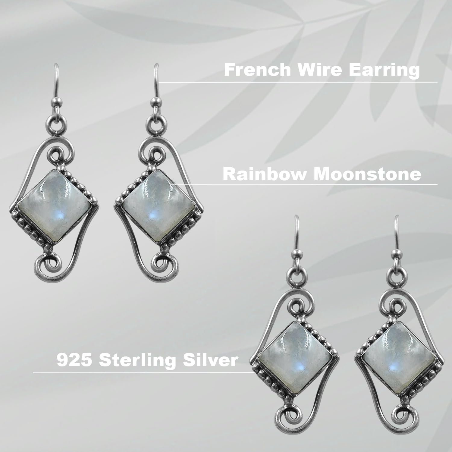 Rainbow Moonstone Earring