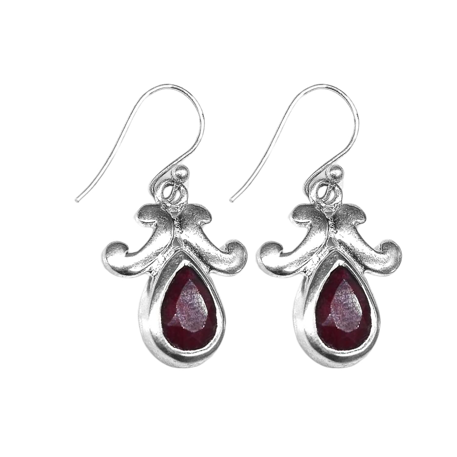 Corundum Ruby Earring
