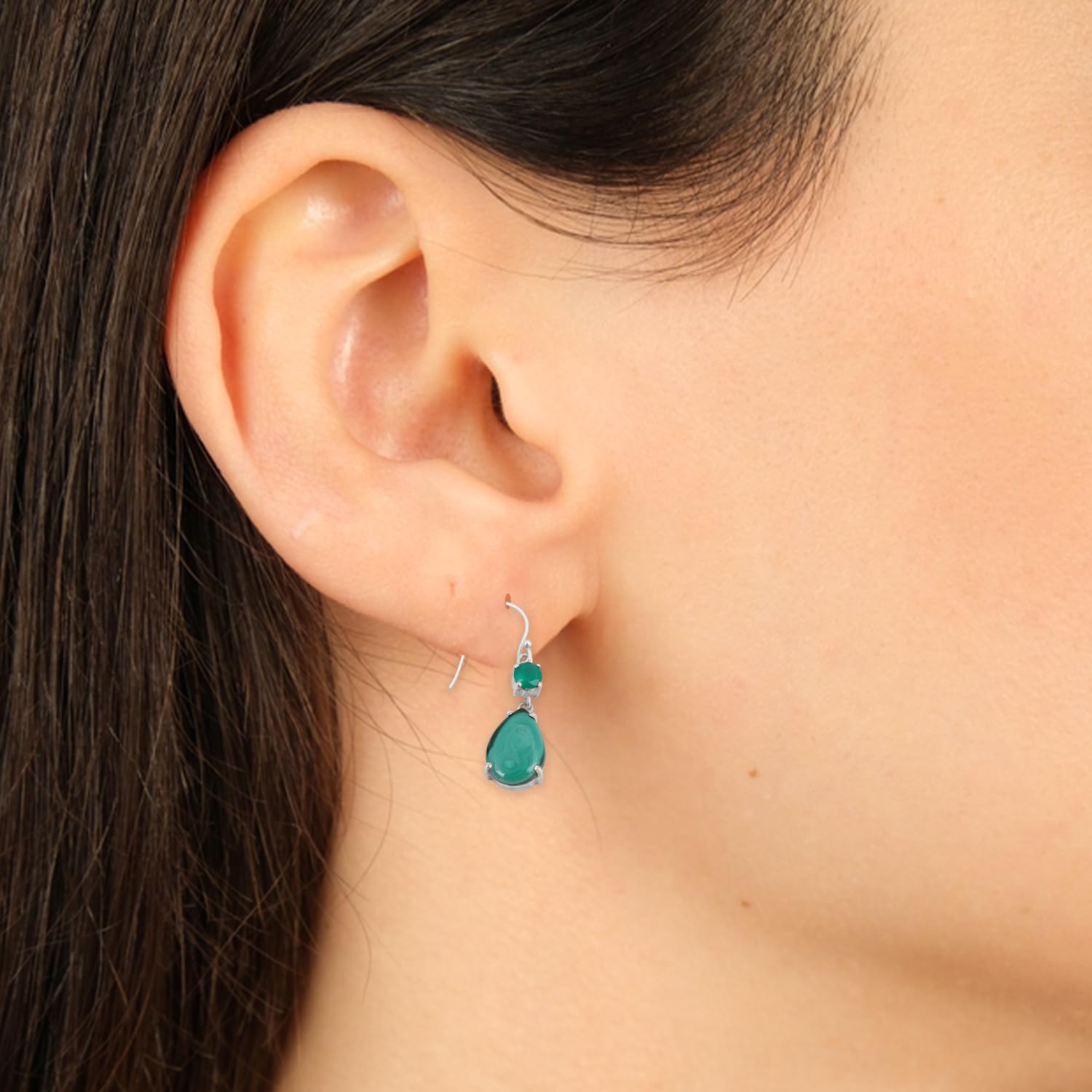 Malachite & Green Onyx Earring