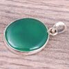 Green Onyx Pendant, 925 Sterling Silver Simple Pendant, Bohemian Pendant