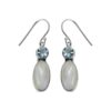 Moonstone & Blue Topaz Earring