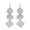 Hammer Finish Silver Earring