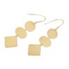 Hammer Finish Yellow Gold Plated Earring
