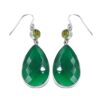 Green Onyx & Peridot Earring