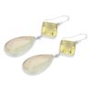 Lemon Quartz & Prehnite Earring