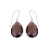 Faceted Smoky Quartz Earring