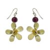 Corundum Ruby Dangle Earring