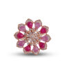 Blooming Radiance Adjustable Cocktail Ring with Pink & Ruby CZ in Rose Gold Finish
